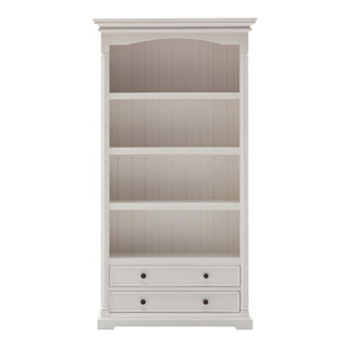 Organize in Style: The Direct Marketplace White Bookcase with Drawer